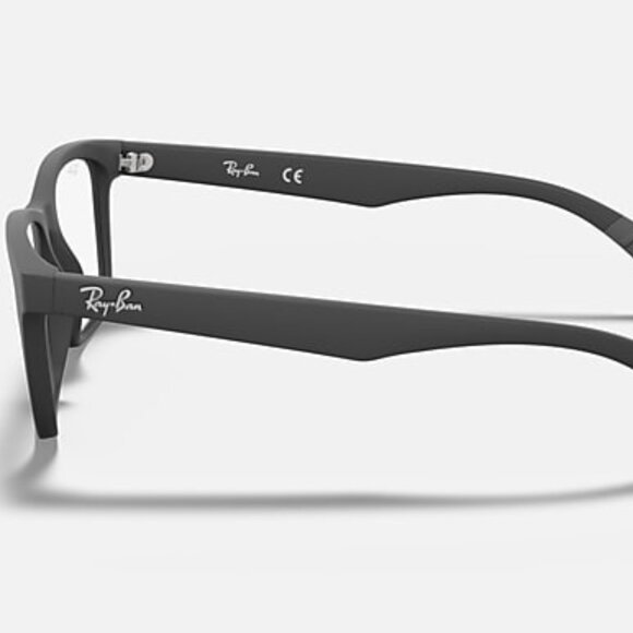 Ray-Ban RB7025 2077 Eyeglasses Matte Black Square Frame 55mm Unisex - Picture 2 of 2